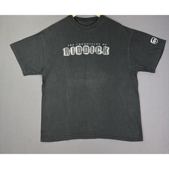 Vintage Y2K The Chronicles Of Riddick Movie Book Promo UPS Rare Black XL Tee - Picture 1 of 5